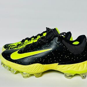 Nike Alpha Huarache Elite 4 Low MCS Baseball Black Lime FV6096-001 Men's Size 7